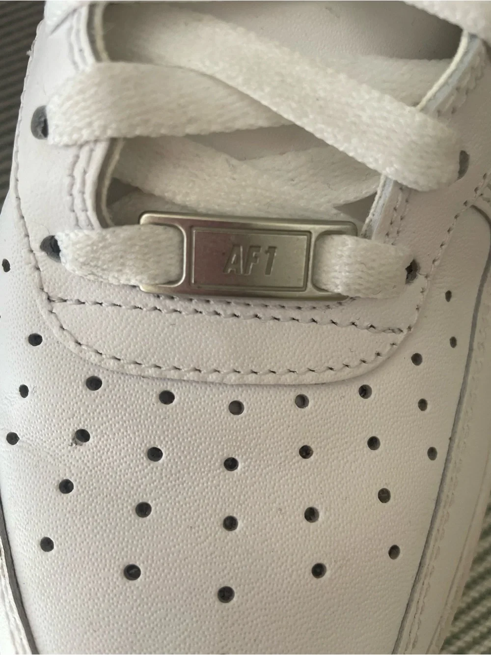 Nike Air Force 1 All-White High-Top Strap Sneakers